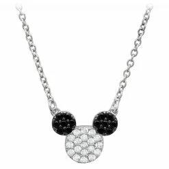 Disney Crislu Earrings - Mickey Mouse Pavé Icon - Black Ears