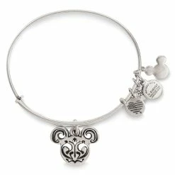 Disney Alex & Ani Bracelet - Filigreed Mickey Icon Bangle - Silver