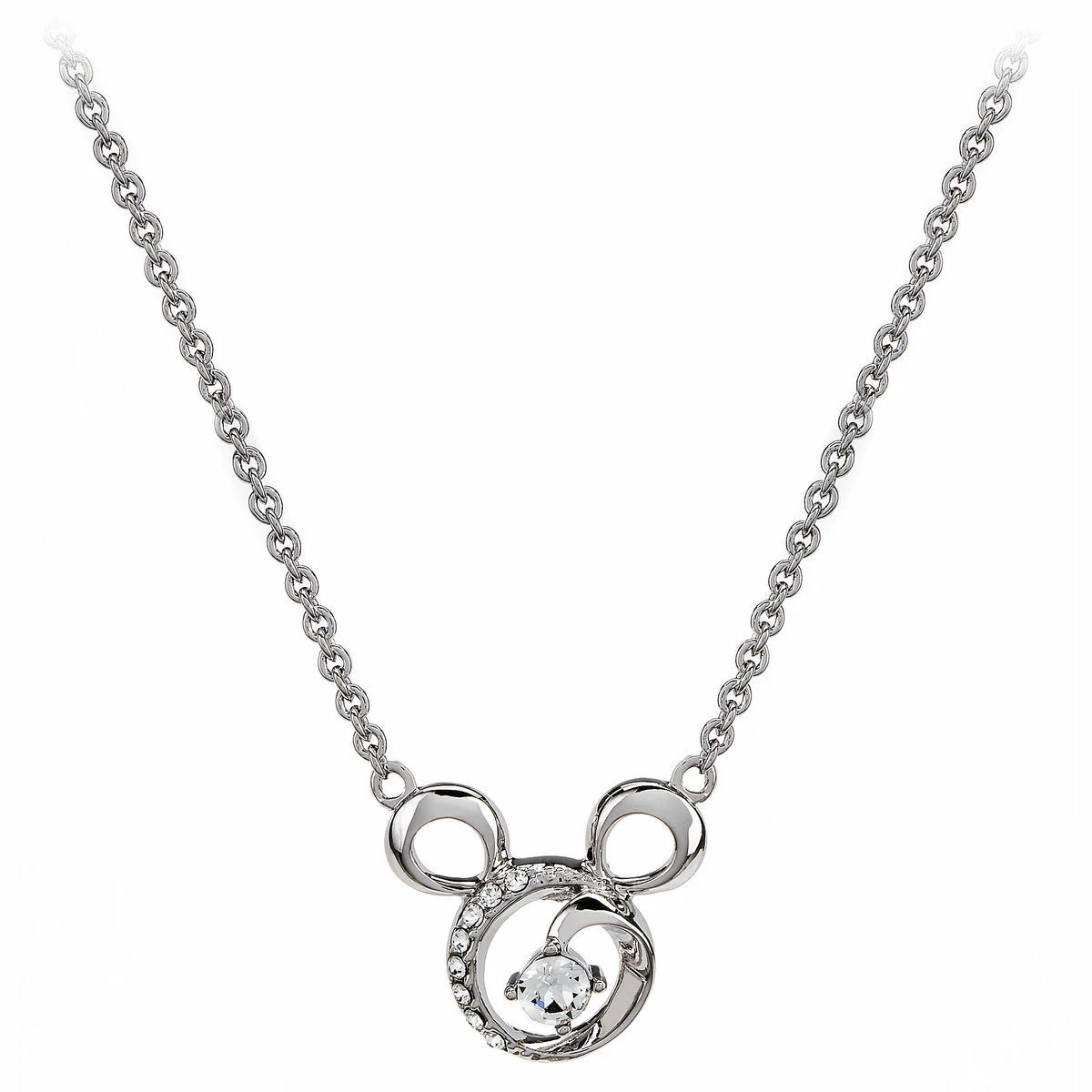 Disney Arribas Necklace - Mickey Mouse Icon Swirl - Silver