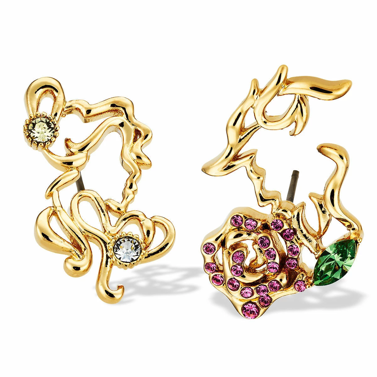 Disney Arribas Earrings - Beauty And The Beast - Gold