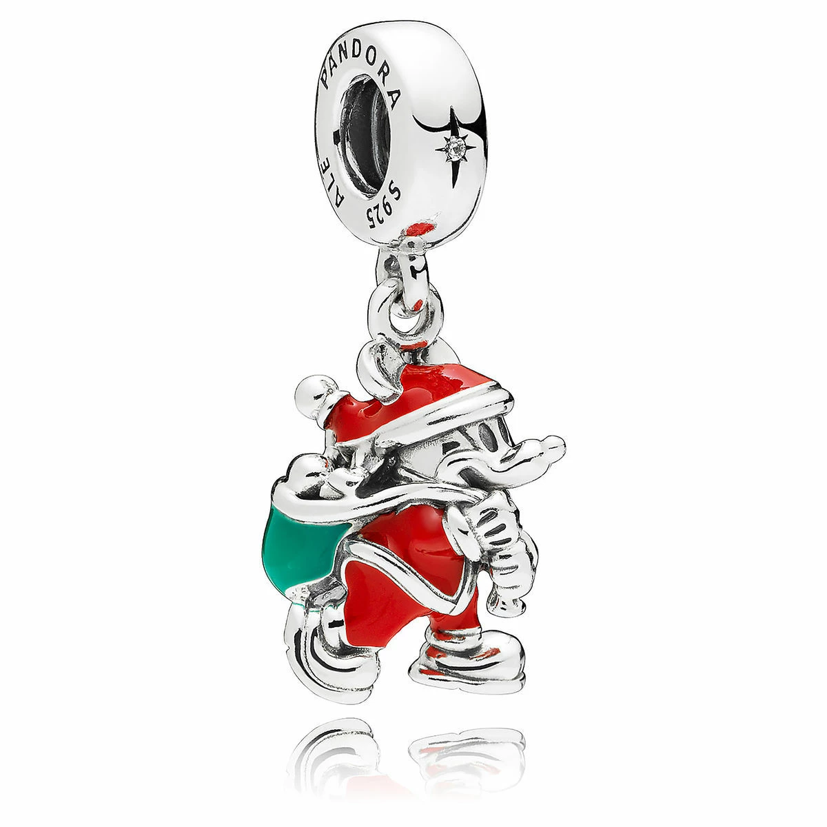 Disney Pandora Charm - Santa Mickey Mouse Dangle