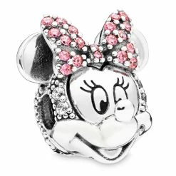 Disney Pandora Charm - Minnie Mouse Portrait With Pink Bow