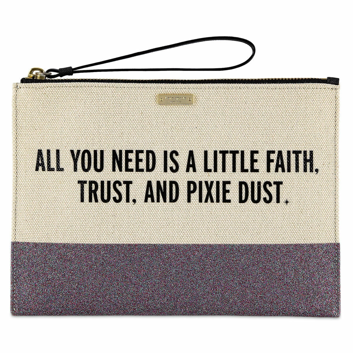 Disney Kate Spade Clutch Bag - Faith Trust And Pixie Dust - Canvas