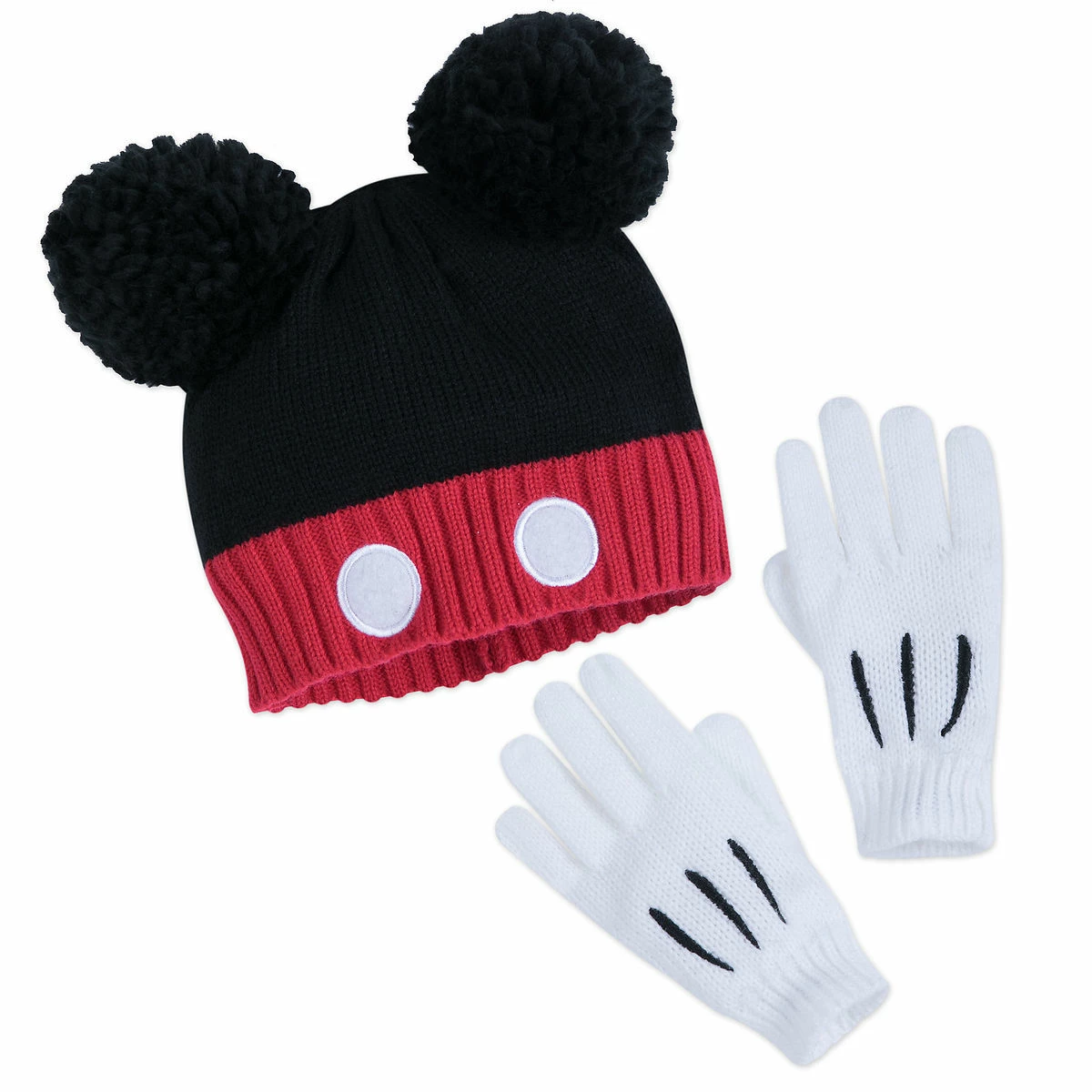 Disney Hat And Glove Set - Mickey Mouse Signature - Youth