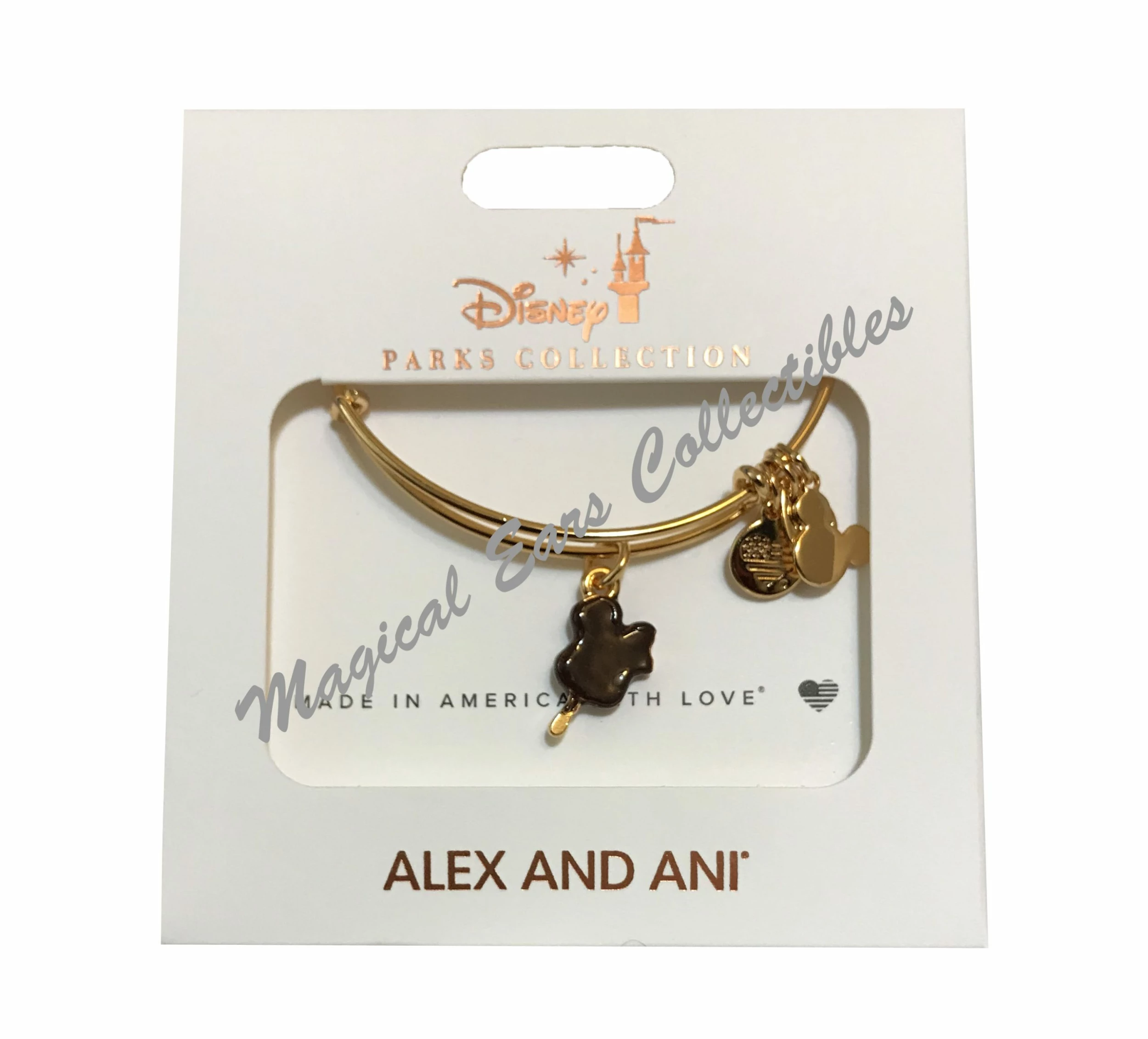 Disney Alex & Ani Bracelet - Disney Treats - Mickey Ice Cream - Gold