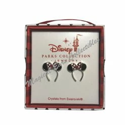 Disney Post Earrings - Minnie Mouse Ear Headband - Silver