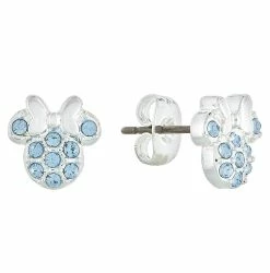 Disney Birthstone Earrings - Minnie Mouse Icon - Silver