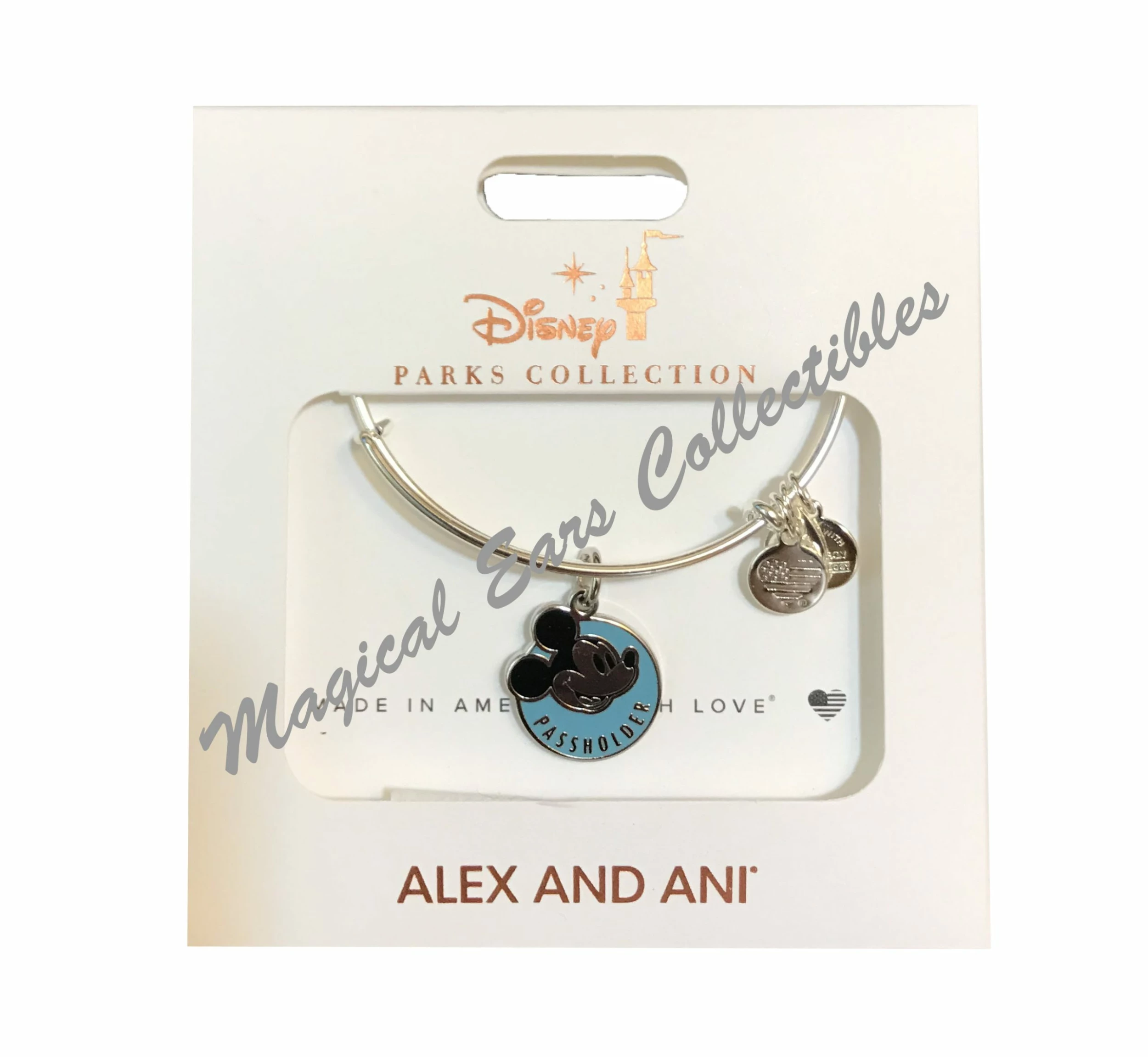 Disney Alex & Ani Bracelet - Mickey Mouse - Passholder - Silver