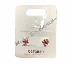 Disney Birthstone Earrings - Minnie Mouse - Rose Gold