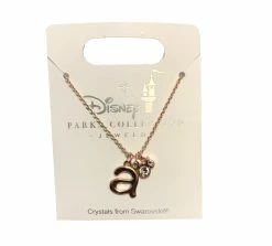 Disney Initial Necklace - Minnie Mouse Icon - Rose Gold