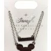 Disney Necklace - Mickey Ears Hat With Vacation Mode Charm - Silver