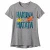 Disney T-Shirt For Women - Lion King - Hakuna Matata - Gray