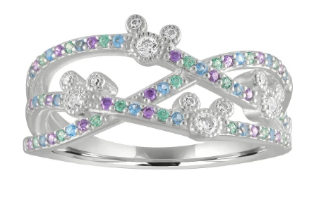 Disney Rebecca Hook Ring - Mickey Mouse Crisscross - Multicolored