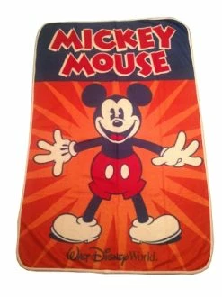Disney Throw Blanket & Cinch Sack Bag - Pie-Eyed Mickey Mouse