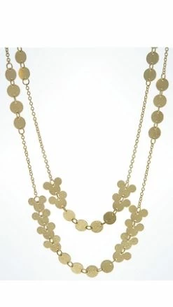 Disney Necklace - Mickey Icons And Circles - 24" Gold