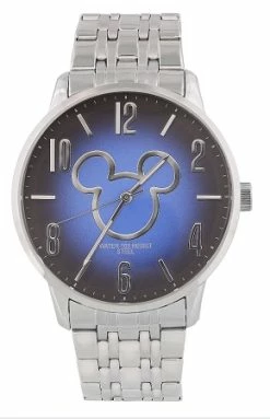 Disney Wrist Watch For Men - Mickey Icon Silver Link By Sutton