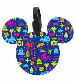 Disney Luggage Bag Tag - TAG - Character Icons - Blue