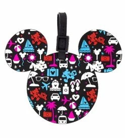 Disney Luggage Bag Tag - TAG - Character Icons - Black