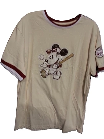 Disney Shirt For Men - Mickey Mouse Baseball - Tan