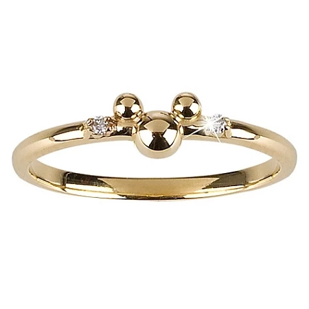 Disney Dream Collection Ring - 14-Kt. Gold And Diamond Mickey Mouse