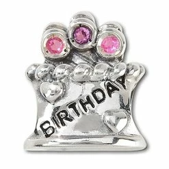 Disney Chamilia Charm - Sterling Silver Happy Birthday Cake