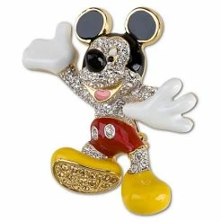 Disney Brooch Pin - Swarovski Crystal Mickey Mouse