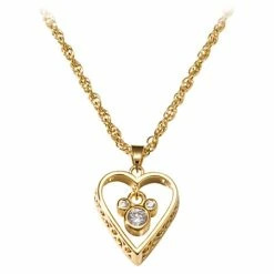 Disney Necklace - Filigree Heart Mickey Mouse Icon