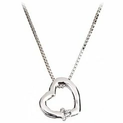 Disney Necklace - Sterling Silver Swing Heart Mickey Mouse