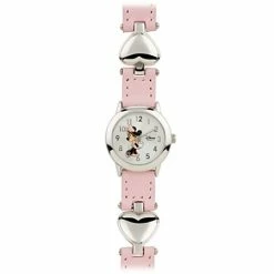 Disney Wrist Watch For Girls - Minnie Mouse Hearts - Pink