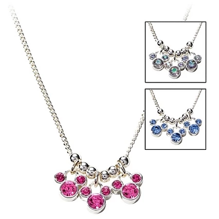 Disney Necklace - Triple Crystal Icon Mickey Mouse