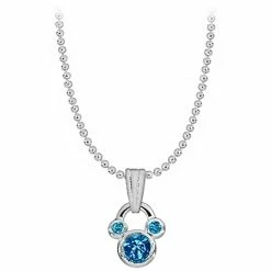 Disney Necklace - Mickey Mouse - Birthstone - Select Color