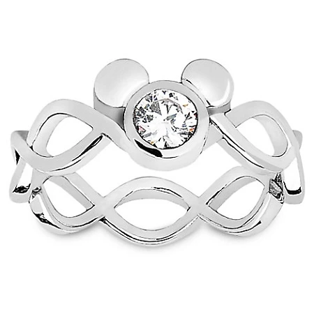 Disney Arribas Brothers Ring - Mickey Mouse Single Crystal Eternity