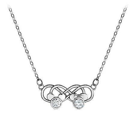 Disney Arribas Brothers Necklace - Mickey And Minnie Mouse Infinity