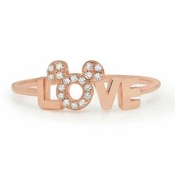 Disney Crislu Ring - Love Mickey - Rose Gold