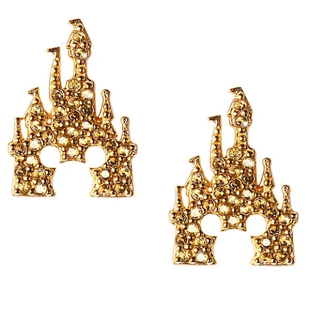 Disney Rebecca Hook Earrings - Mickey Mouse Castle - Gold