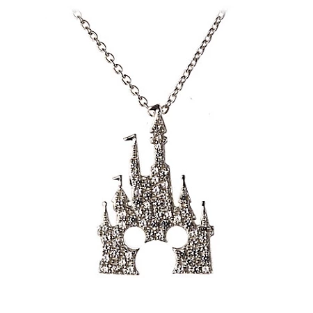 Disney Rebecca Hook Necklace - Mickey Mouse Castle - Silver