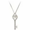 Disney Arribas Necklace - Mickey Mouse Crystal Key - Heart