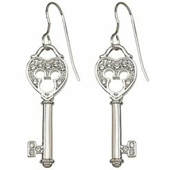 Disney Arribas Earrings - Crystal Key Mickey Mouse - Heart
