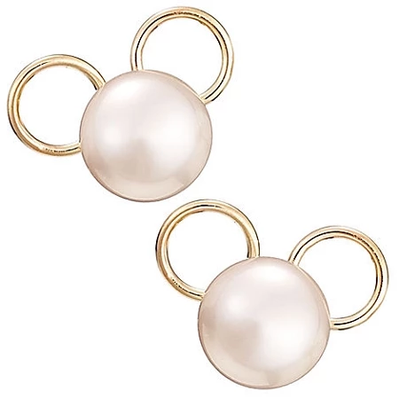 Disney Earrings - Mickey Mouse Icon - Pearl And Gold