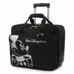Disney Rolling Luggage - Mickey Mouse Design - Black And White - 15"