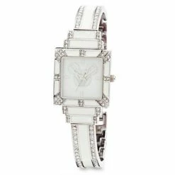 Disney Wrist Watch For Women - Mickey Mouse Icon Art Deco - White