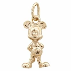 Disney Dangle Charm - Mickey Mouse Gold Charm - 14K