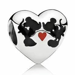 Disney Pandora Charm - Minnie & Mickey Kiss Heart - Believe In Magic