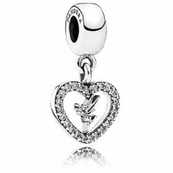 Disney Pandora Charm - Tinker Bell Heart Dangle