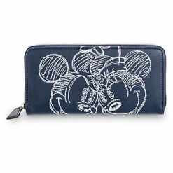 Disney Boutique Wallet - Mickey And Minnie Mouse - Embroidered - Navy