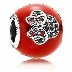 Disney Pandora Charm - I Love Minnie Mouse - Red