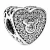 Disney Pandora Charm - Mickey And Minnie Heart - Cubic Zirconia