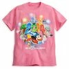Disney Shirt For Adults - 2014 Sorcerer Mickey And Friends Tee - Pink
