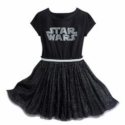 Disney Dress For Girls - Star Wars Logo - Black