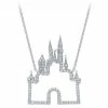 Disney CRISLU Necklace - Fantasyland Castle - Platinum